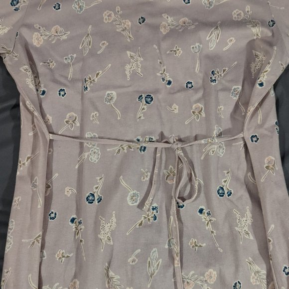 L.L. Bean | Vintage Women's Floral Button Front Tie Back Maxi Dress Pink Med Reg - Picture 3 of 5